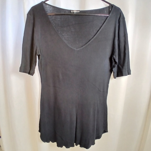 #485 It's Our Time V-Neck Black T-Shirt Size Large - Picture 1 of 16